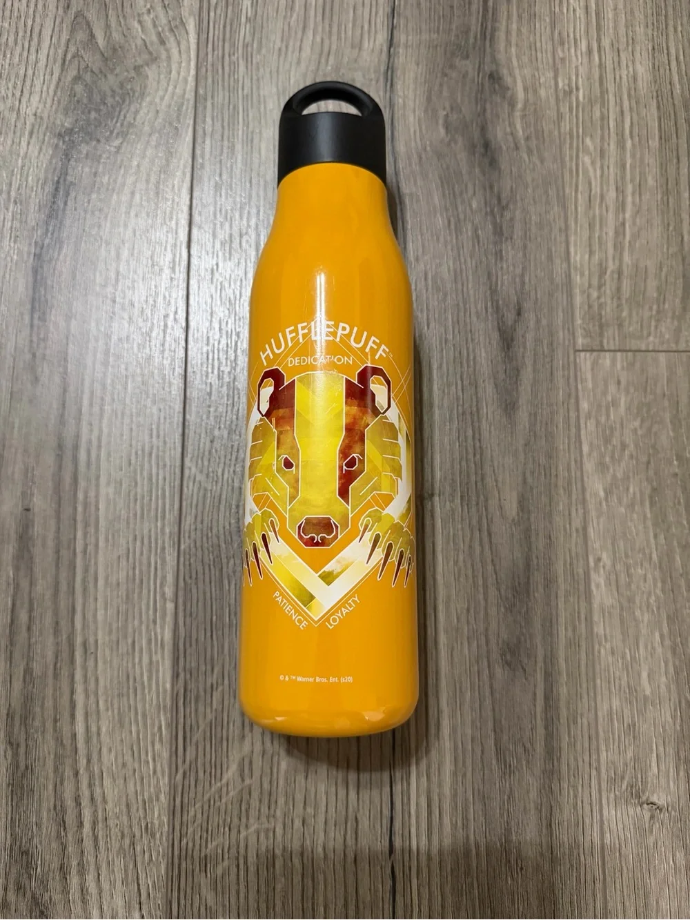 Hufflepuff Yellow Insulated Stainless Steel Water Bottle - Official Crest